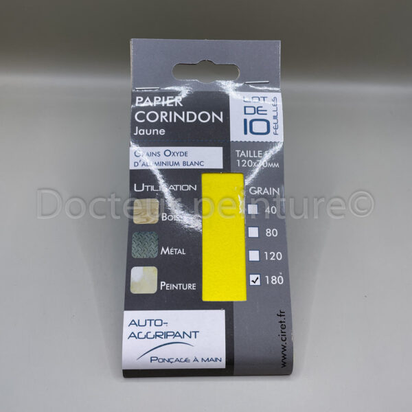 Papier à poncer 180 pour cale auto-agrippante x10